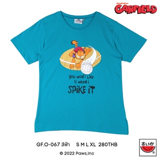 แตงโม (SUIKA) - เสื้อยืดคอกลม การ์ฟิล์ด ลายGARFIELD GF.O-067