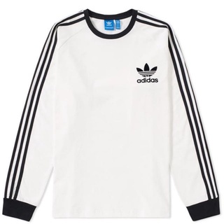 Adidas เสื้อยืด แขนยาว 3 ลาย สีขาว