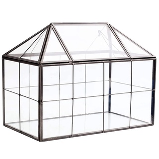 Glass Glass Terrarium Handmade House Shape Geometric Glass Container