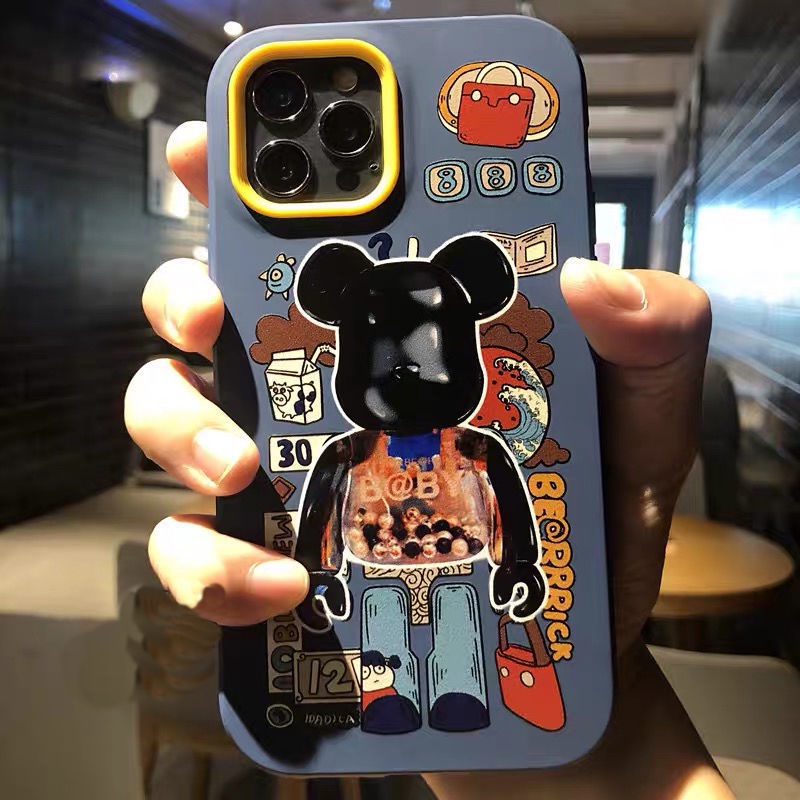 เคสโทรศัพท์มือถือ ลายหมี 3in1 สําหรับ iphone 7 8 Plus X Xs Xr 13 12 11 Pro Max 8965