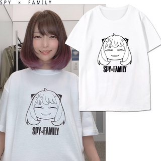 ย้อนยุคSpy Family เสื้อยืดแขนสั้น ผ้าฝ้าย พิมพ์ลายแอนิเมชั่น spy × Family สองมิติS-5XL