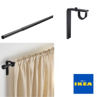 GO_IKEA {พร้อมส่ง+แท้💯%} RÄCKA แรคกา ราวแขวนม่าน, ดำ ขายึดราวม่าน ชุดราวม่าน อิเกีย