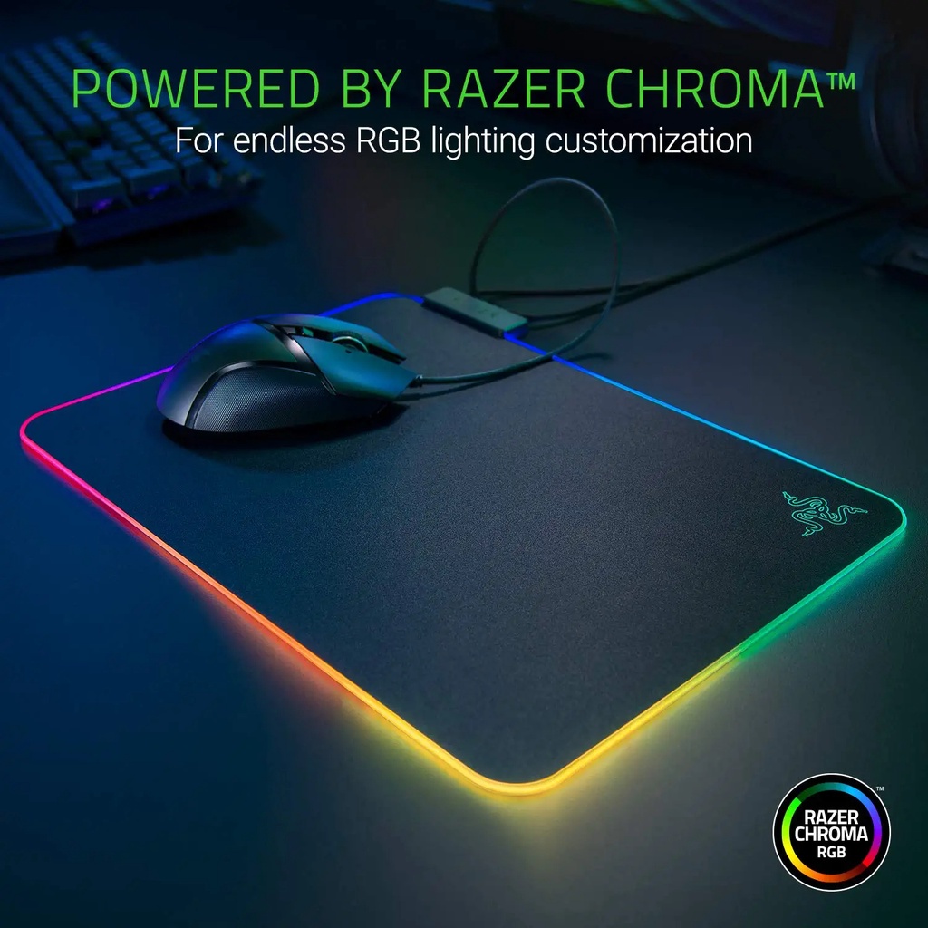 แผ่นรองเม้าส์ Razer Firefly V2 Micro textured Surface Mouse Mat with ...