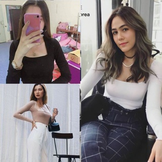 รุ่นฮิต Body Suit ฺบอดี้สูท คอเหลี่ยม แขนยาว !!มีฟองน้ำในตัว+เป้าแป๊กแกะได้!! ผ้านิ่มใส่สบาย ทรงรัดรูป แซ่บมากกก