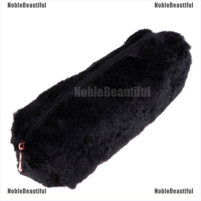 2021new✜﹊[Beautiful] 1X Girl Cute Plush Fuzzy Fluffy Pencil Case Makeup Pouch Coin Purse Storage Bag [Noble]