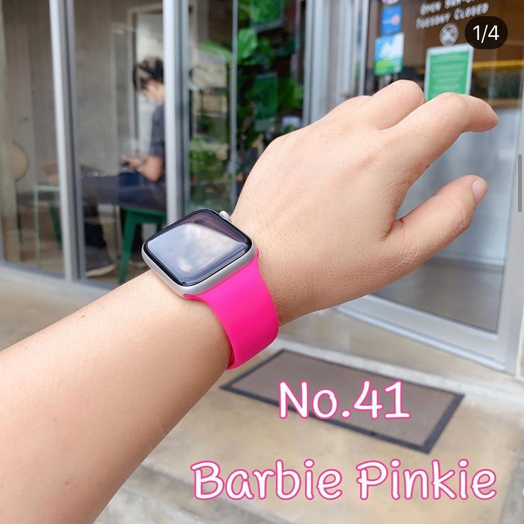 สาย applewatch ซิลิโคน สี Barbie Pinkie เข้ากับการแต่งตัวได้ทุกแนว