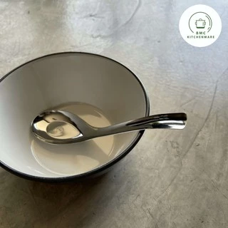 ช้อนซุปเกาหลี ราเมง ด้ามยาว สแตนเลส ตราฉลาม (3 คัน) ช้อน
