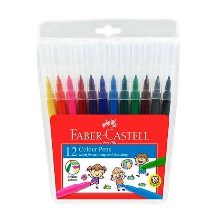 Faber Castell / Faber-Castell ปากกาเมจิก ไฟเบอร์ 12's