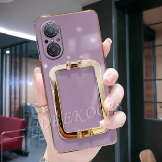 2022 New ใหม่ เคสป้องกันโท Huawei Nova 9 SE 8i 8 P50 Pro Honor X9 X8 50 Lite 4G 5G Cellphone Case Luxury Metal Support Casing Straight Edge Soft Shell All-Pack Ice Shock Resistant Protection Cover เคส Nova9SE Nova9 9SE HonorX9 HonorX8