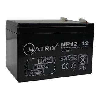 แบตเตอรี่แห้ง MATRIX 12V 12Ah ups แบตสำรอง แบตยูพีเอส แบตเตอรี่ 12v ups แบตเตอรี่แห้ง ups แบตเตอรี่ bt010