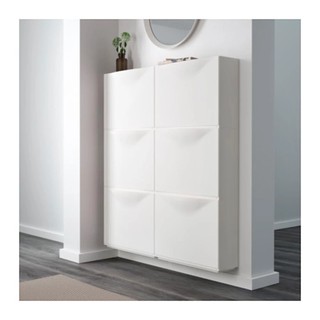 TRONES ตู้เก็บรองเท้า/3ชิ้น Shoe cabinet/storage 51*39 cm (ขาว)