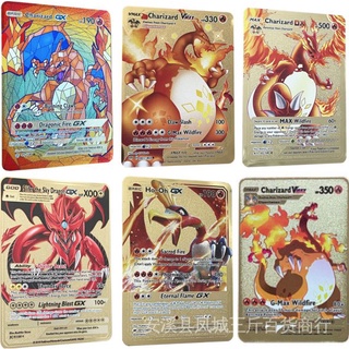 (ขายดี) ใหม่ การ์ดเกม Pokemon V Charizard Pikachu Gold Vmax Cllb Tyxf สําหรับเด็ก 2023