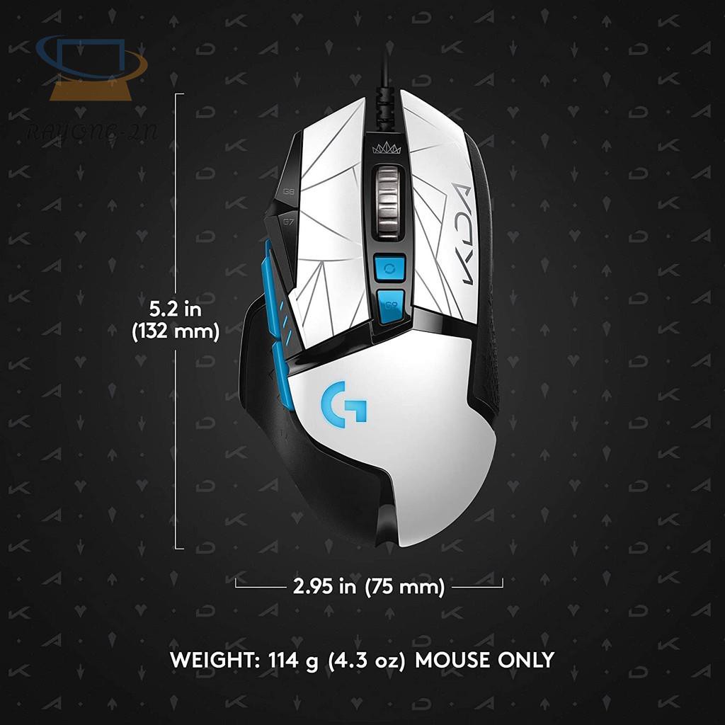 ☫▨Logitech G502 K/DA Hero High Performance Gaming Mouse 25,600 DPI ( เมาส์เกมมิ่ง Hero เซ็นเซอร์ ประสิทธิภาพสูง )