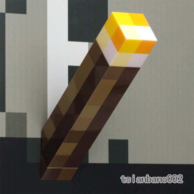 Light Up Torch 28CM High Brightness LED Minecraft Hand Held or Wall