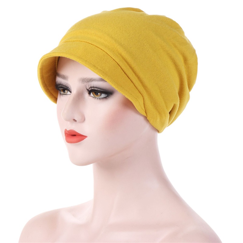 Women's Chemo Cap Hijab Turban Hat Head Wrap Headwear Solid Headwrap