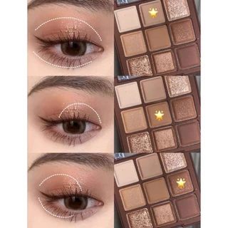 พาเลท ทาตา อายแชโดว์ Dikalu​ Chocolate​ Eyeshadow​ โทนน้ำตาลทอง ช็อคโกแลต​ เนื้อแมท เนื้อชิมเมอร์ สีสวย กันน้ำ ติดทน 4u2