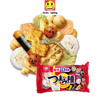 Kameda Tsumami Dane เซมเบ้แบบรวม 10 รสชาติ ขนมอบกรอบ แสนอร่อย 130g