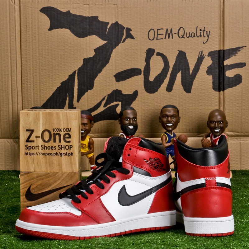 รองเท้าบาสเกตบอล COD Air Jordan 1 Retro basketball shoes สีแดง ขาว ...