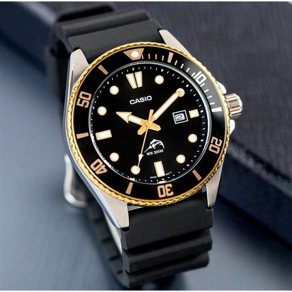 ใช้ได้กับ Swordfish MDV-106 Black Gold Sports Watch "Duro" Divers MDV-106G-1A Classic Business Watch