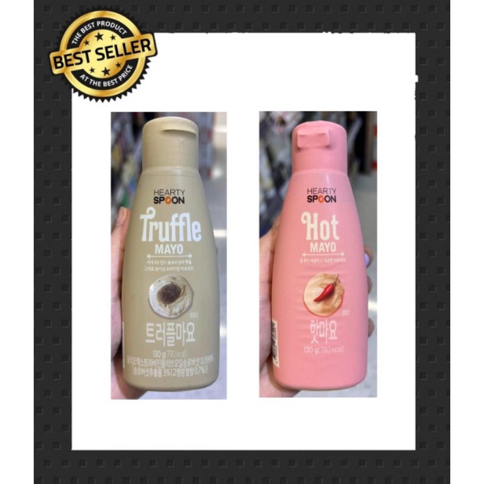 Truffle Mayo​ ทรัฟเฟิล​ มาโย​ มายองเนส(ผสมเห็ดทรัฟเฟิล​/รสเผ็ด)​ ตราฮาร์ทตี้สปูน​ ขนาด​ 130​ กรัม