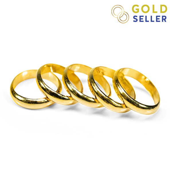 Goldseller แหวนทอง ลายเกลี้ยง น้ำหนักครึ่งสลึง ทองคำแท้ 96.5%