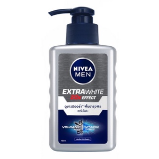 NIVEA MEN นีเวีย เมนเอ็กซ์ตร้า ไวท์ เซรั่ม โฟม 100 มล 20X* ให้ผิวดูขาวออร่า** สุขภาพดี