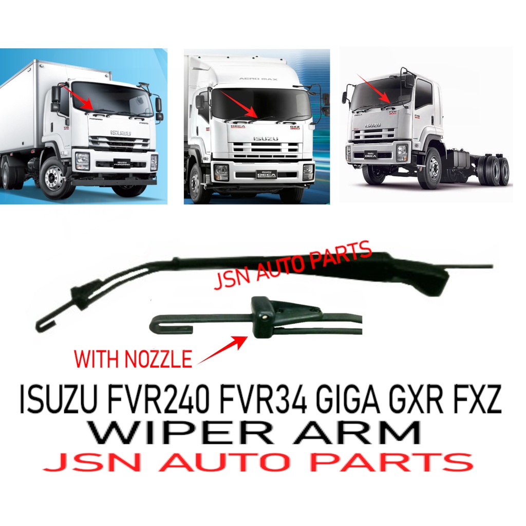 แขน WIPER พร้อม NOZZLE ISUZU FVR240 FVR34 GIGA GXR FVZ FXZ ราคา 1 ชิ้น