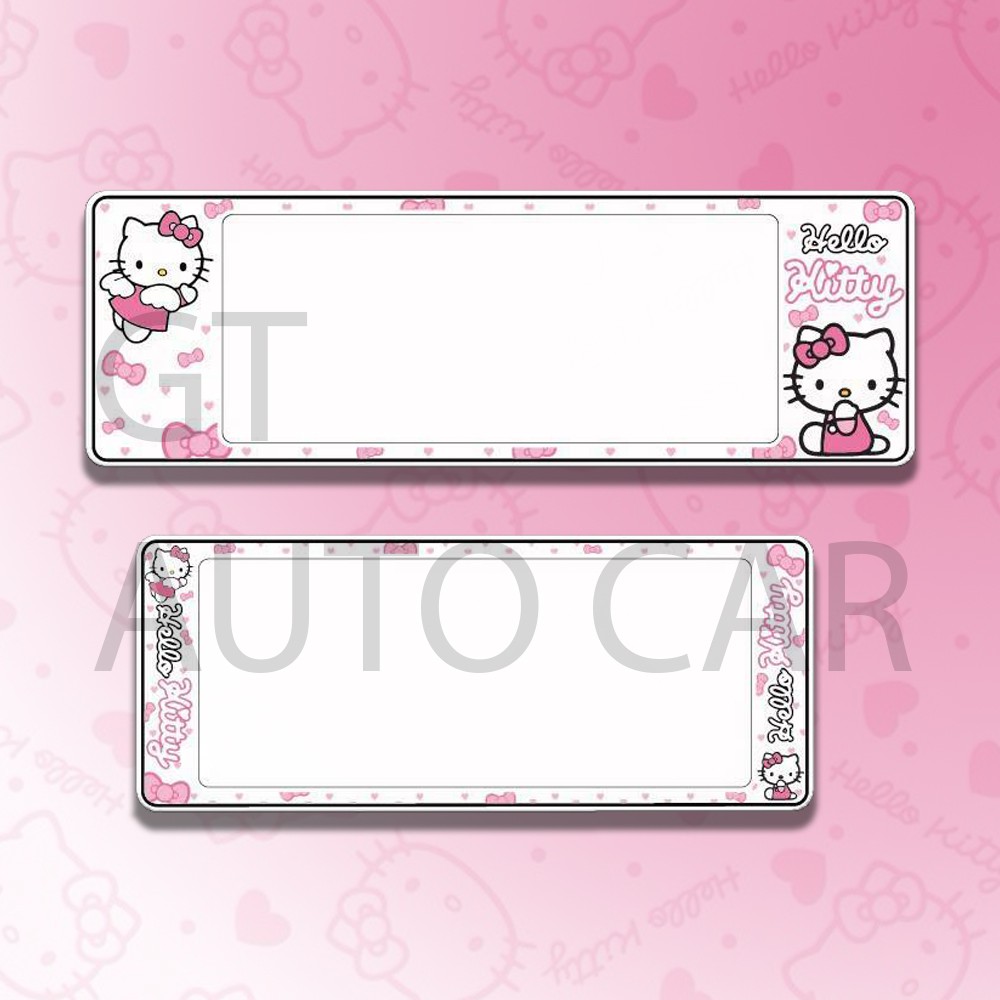 🔥Hello Kitty🔥 กรอบป้ายทะเบียนรถยนต์กันน้ำ ลาย Kitty