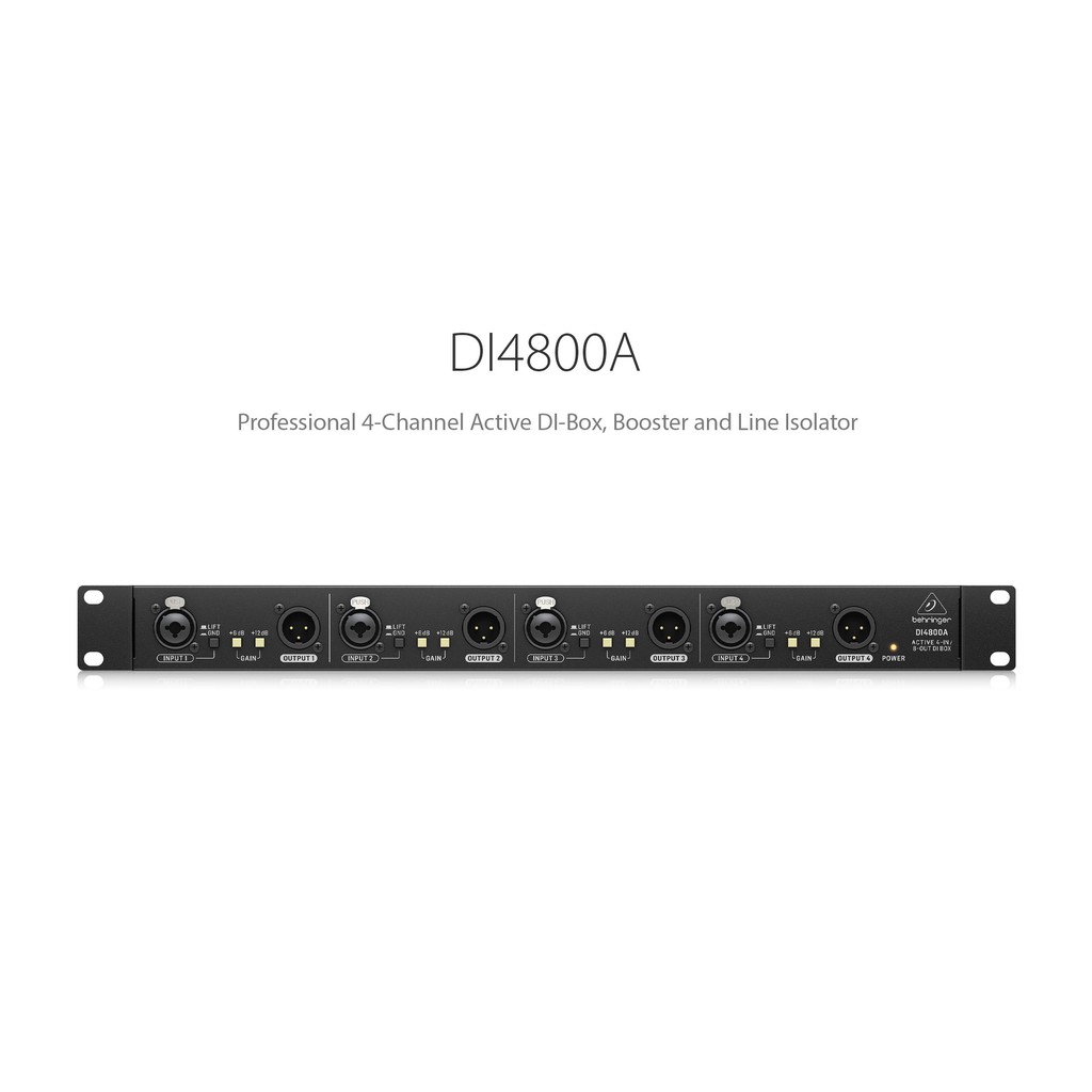 Behringer DI4800A isolater di box สำหรับเครื่องดนตรี หรือ ระบบเสียง