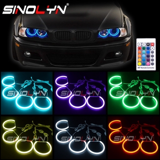 Rgb ไฟ Led ไฟแองเจิลอาย Drl หลากสีควบคุมแอปพลิเคชั่นสําหรับ Bmw 3 Series E46 Sedan / Wagon / Coupe