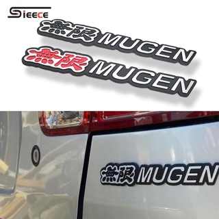 Sieece MUGEN โลหะสัญลักษณ์สำหรับ Honda City Civic Jazz BRV Accord HRV Odyssey CRV Type R สติ๊กเกอร์ติดรถยนต์ สติ๊กเกอร์ติดรถยนต์ สติ๊กเกอร์ติดรถยนต์