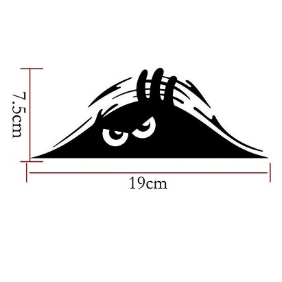 ตลก Peeking Monster ตาน่ากลัวไวนิลรถ Decal Auto Walls สติกเกอร์หน้าต่างตกแต่ง