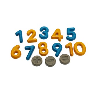 PlanToys 5405 Numbers and Symbols  ของเล่นไม้เสริมพัฒนาการ ชุดตัวเลขและเครื่องหมายคณิตศาสตร์  สำหรับเด็กอายุ 2 ขวบขึ้นไป