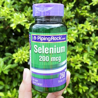 80% OFF ราคา Sale!!! EXP: 12/2023 ซีลีเนียม Selenium 200 mcg 250 Tablets (Piping Rock®)