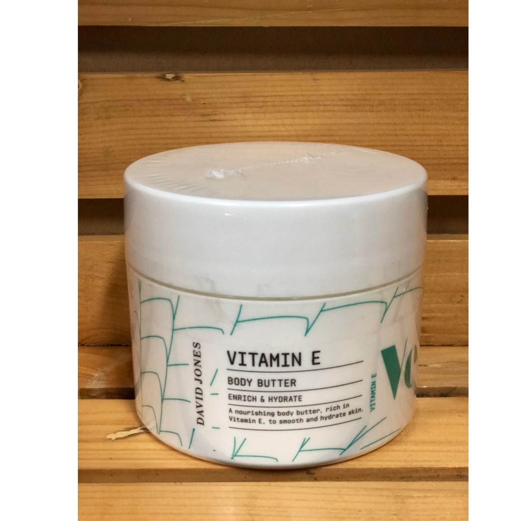 บอดี้ครีม เดวิด โจนส์ DAVID JONES BEAUTY VITAMIN E ESSENTIALS BODY BUTTER 225G