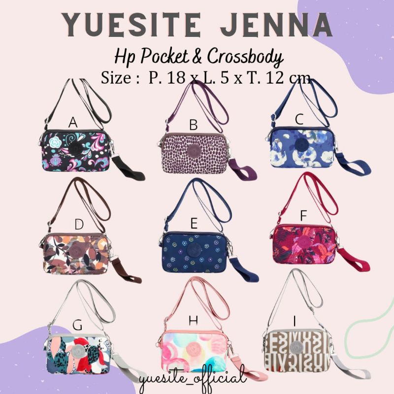 YUESITE JENNA HP WALLET WOMENS SLING BAG 4 ZIPPERS IMPORTED ORIGINAL