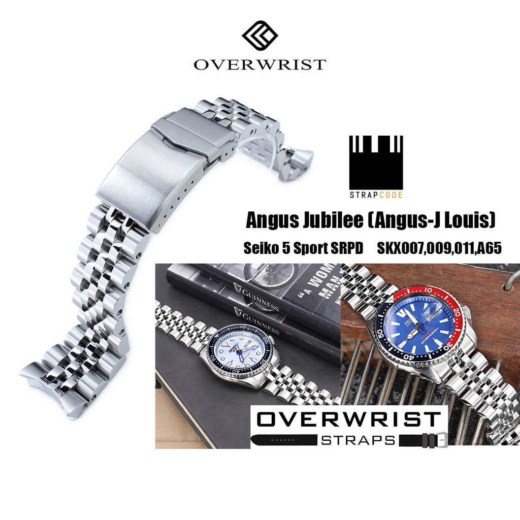 สายนาฬิกา รุ่น miltat strapcode angus jubilee for skx007,009,011,A65,new seiko5 sports srpd series