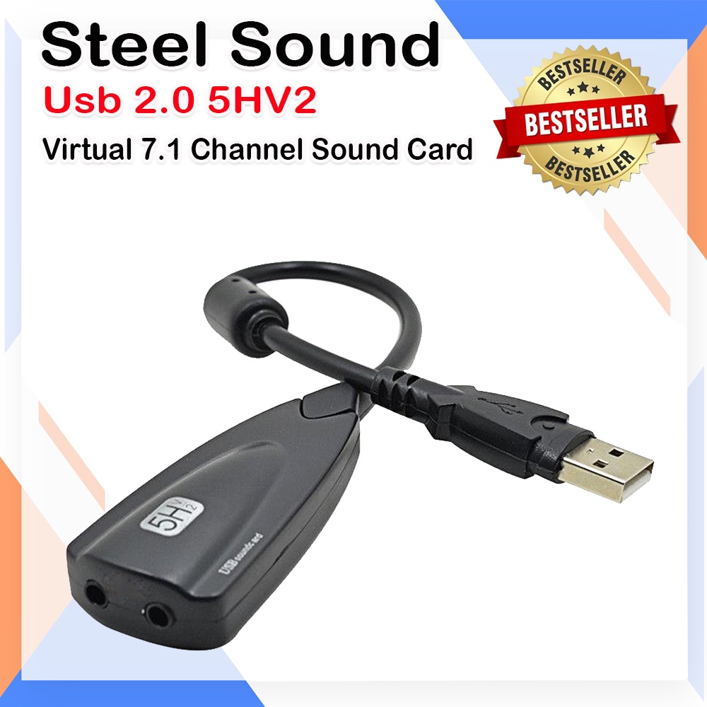 Steel Sound USB 2.0/5Hv2 Virtual 7.1 Channel Sound Card (Sound011