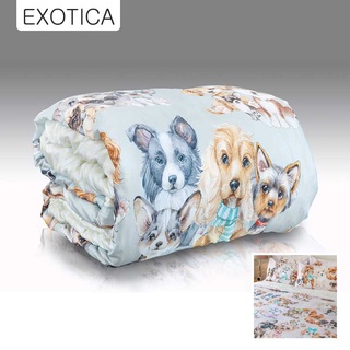 EXOTICA ปลอกผ้านวม ลาย Pup Society ขนาด 100”x90” (สำหรับเตียง 6 / 5 ฟุต), 70”x90” (สำหรับเตียง 3.5 ฟุต)