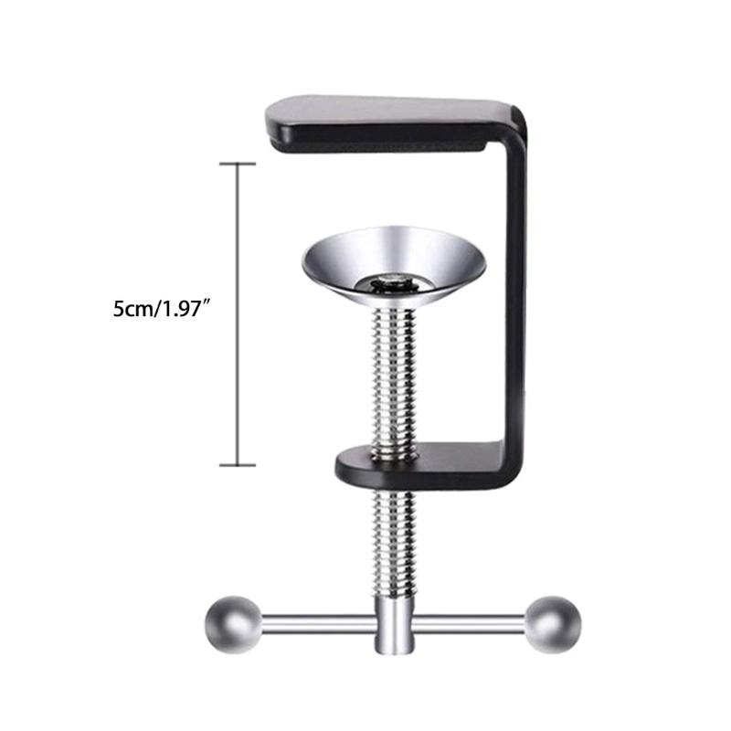 btsg C Shape Table Mount Clamp for Fittings Metal Desk Clip Hose Microphone Stand