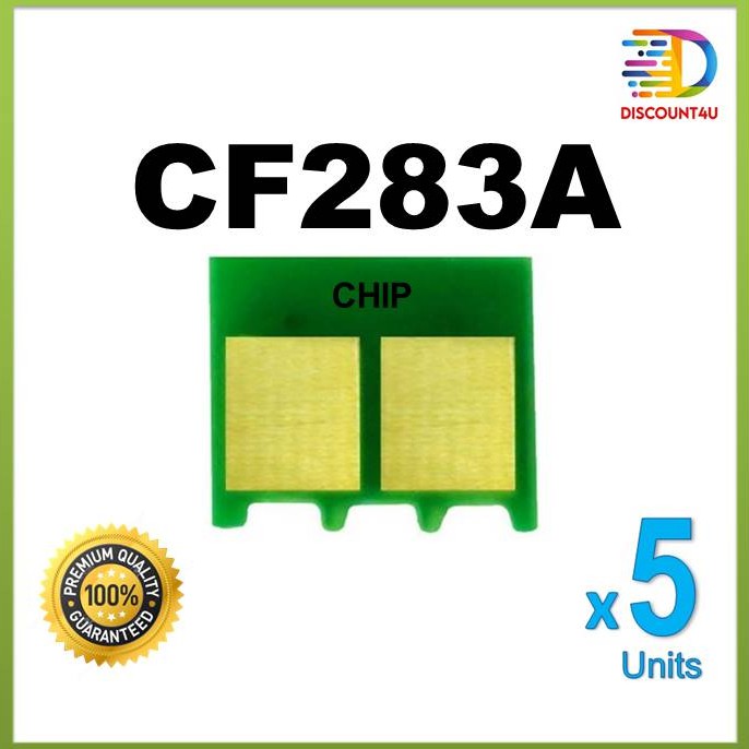 Discount4U .**Pack 5** CHIP Tone HP CF283A for M127 FN 125 126 128 201 202 225 226