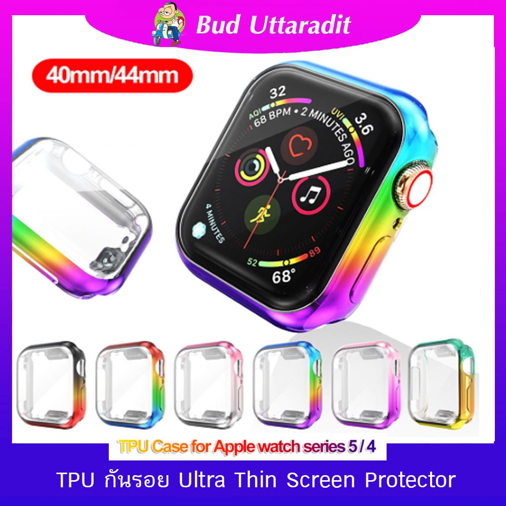 [ส่งจากไทย] TPU ป้องกันรอยรุ่น Ultra Thin Screen Protector สำหรับ Apple Watch Series 5 4 iWatch 40 มม.และ 44 มม.