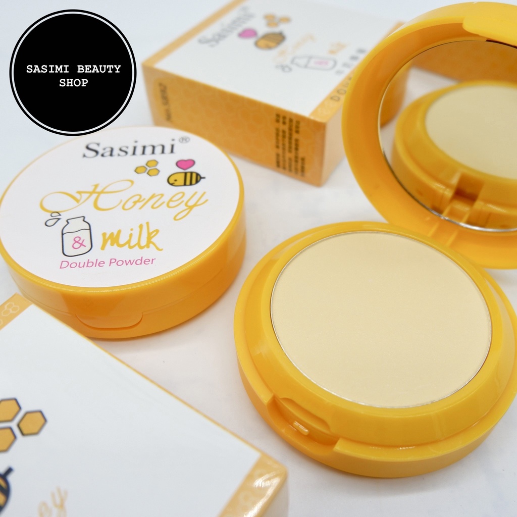 SASIMI Honey&Milk Double Powder แป้งพัฟ 2ชั้น ผสมรองพื้น