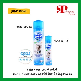 Polar Spray โพลาร์ สเปรย์ สเปรย์ปรับอากาศผสม แอคทีฟ โพลาร์ กลิ่นยูคาลิปตัส  หอม เย็น สะอาด เพื่ออากาศที่ดีกว่า