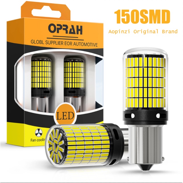 2PCSCanbus รถ LED 1156 BA15S BAU15S 1157 Bay15d T20 7440 7443 T25 3157 LED Super Bright ไฟเลี้ยว LED 4014 150SMD ไฟท้ายไฟเบรคย้อนกลับ