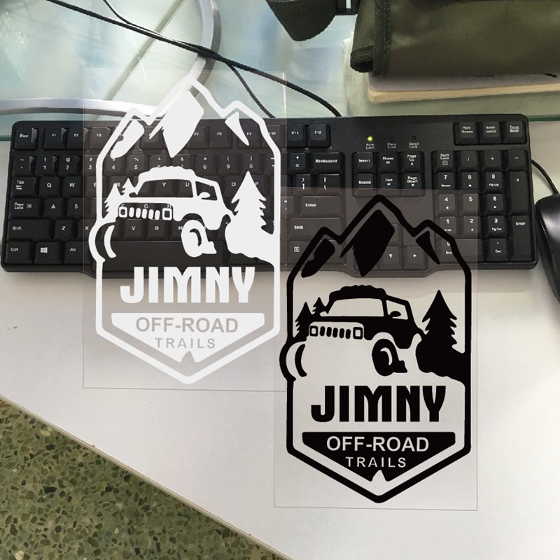 Off-road จัดแต่งทรงผมกันน้ําสะท้อนแสงไวนิลสติกเกอร์หน้าต่างตกแต่งรูปลอกสําหรับ SUZUKI JIMNY