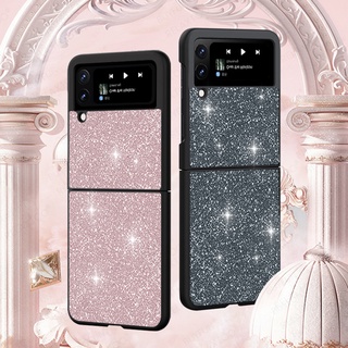 เคสมือถือ แบบแข็ง PC ลายกลิตเตอร์ หรูหรา สําหรับ Samsung ZFlip4 Samsung Galaxy Z Flip4 Flip 4 5G