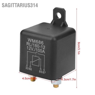 Sagittarius314 WM686 100A Normal Open Heavy Duty Car Starter Relay for Control Battery ON/OFF RL/180 DC 12V