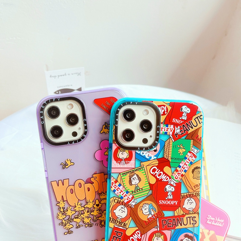 Casetify เคสโทรศัพท์ซิลิโคน TPU ลาย PEANUTS Gang Snoopy สําหรับ For iPhone 7 8 Plus X XS XR 11 12 13 Mini Pro Max SE 2020 #7