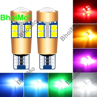 Bhoimo 19Smd พร้อมเลนส์โปรเจคเตอร์ T10 Led สําหรับติดป้ายทะเบียนรถยนต์ 3030 W5W 194 Led Dc12V 6000K